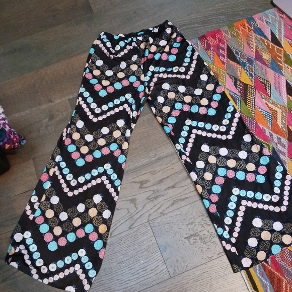 Vintage 1970's 2 piece lounge set pant with cape - Picture 8 of 12